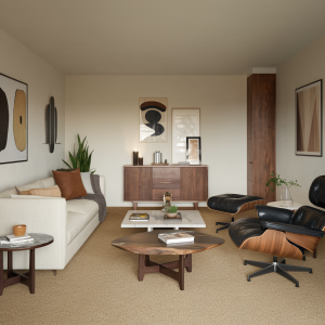 Bohemian-style living space interior.