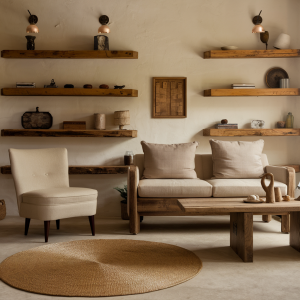 Industrial loft-style interior design.