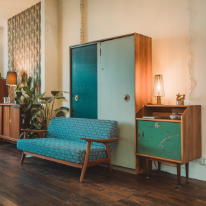 Neutral-tone interior design.